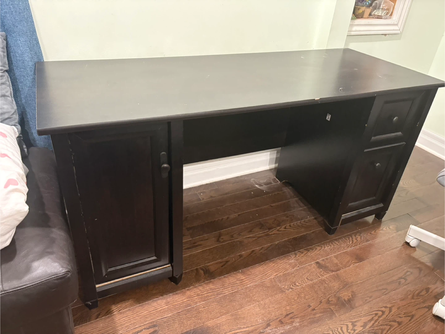 Black Wood Desk - photo 2