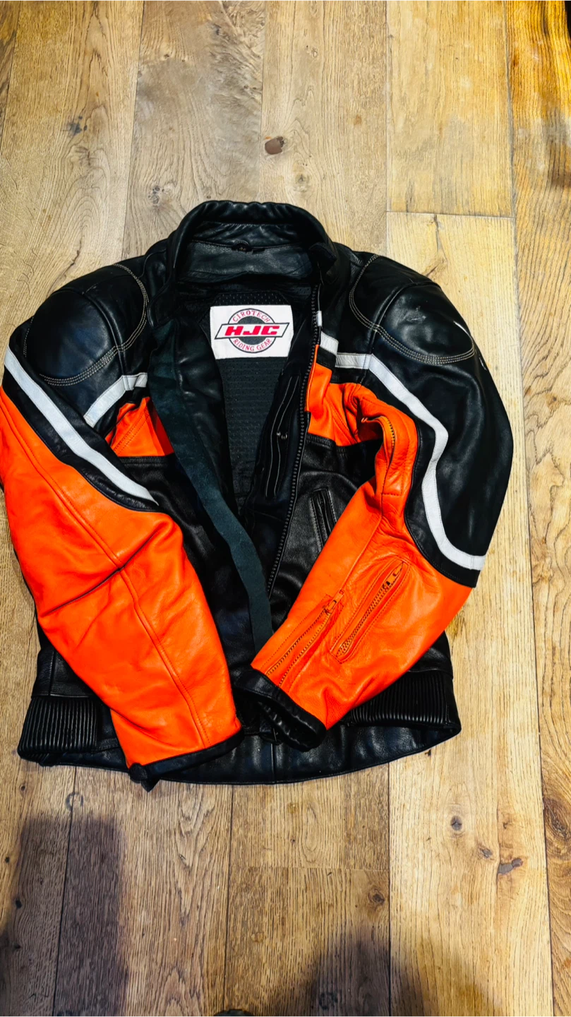HJC Cirotech Riding Gear Leather Jacket Size 46