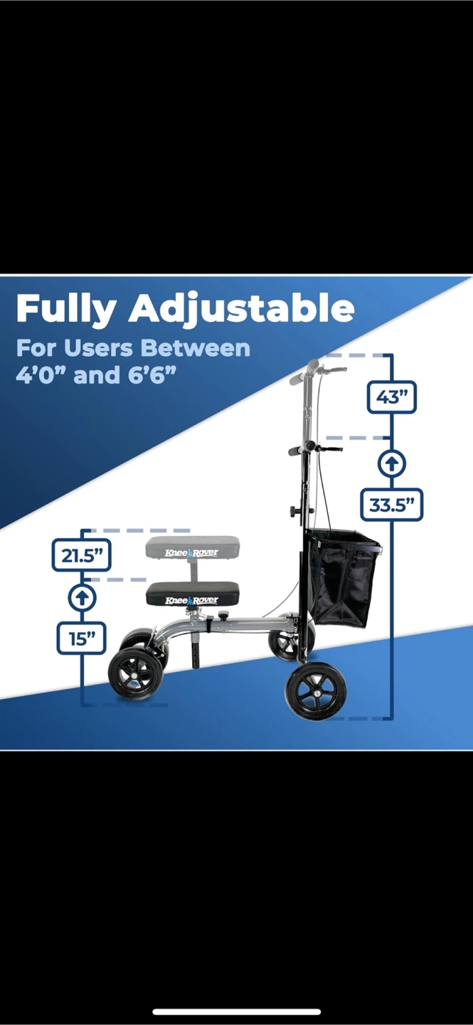 KneeRover Ultra Knee scooter - black - photo 3