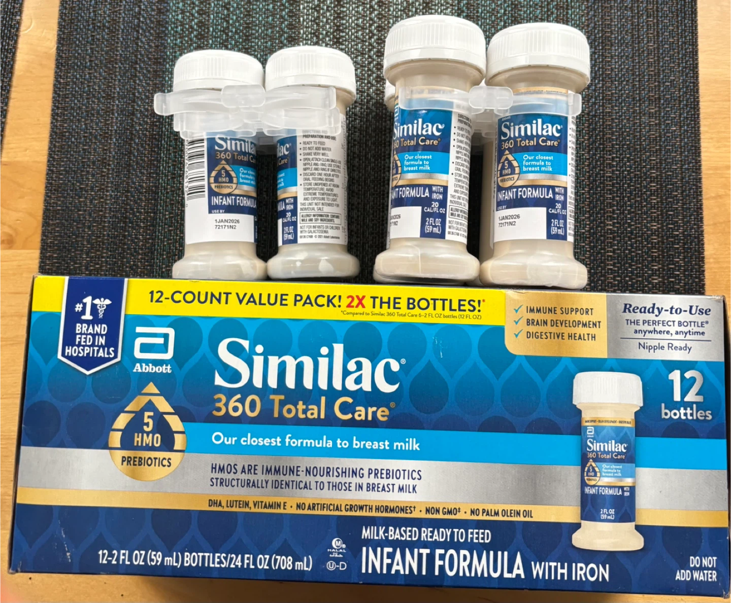 Similac 360 Total Care Infant Formula - 12 Bottles
