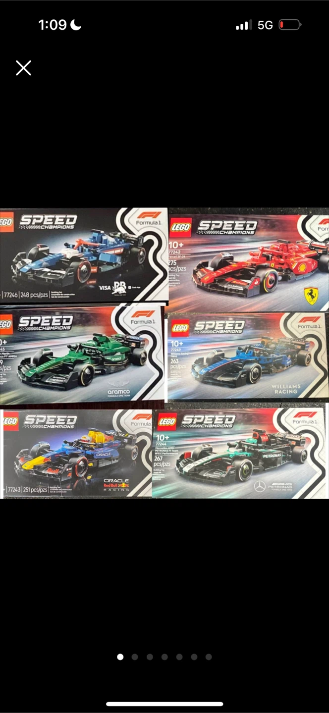 New LEGO Speed Champions Formula 1 Race Cars