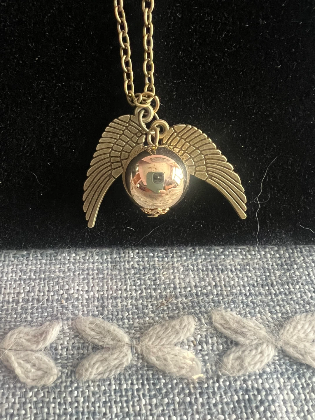 Harry Potter Golden Snitch Necklace