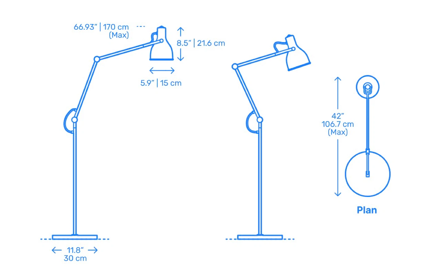 IKEA AROD Floor Lamp - Blue - photo 4