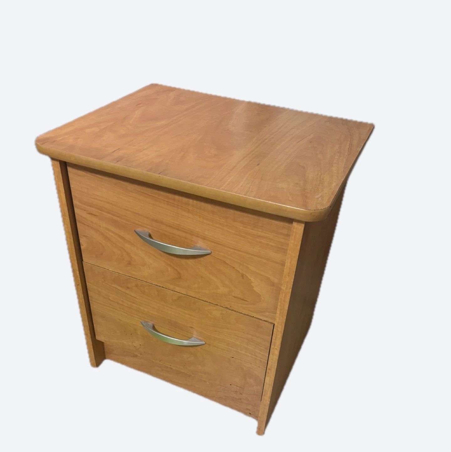 Wooden Nightstand with Two Drawers - photo 3