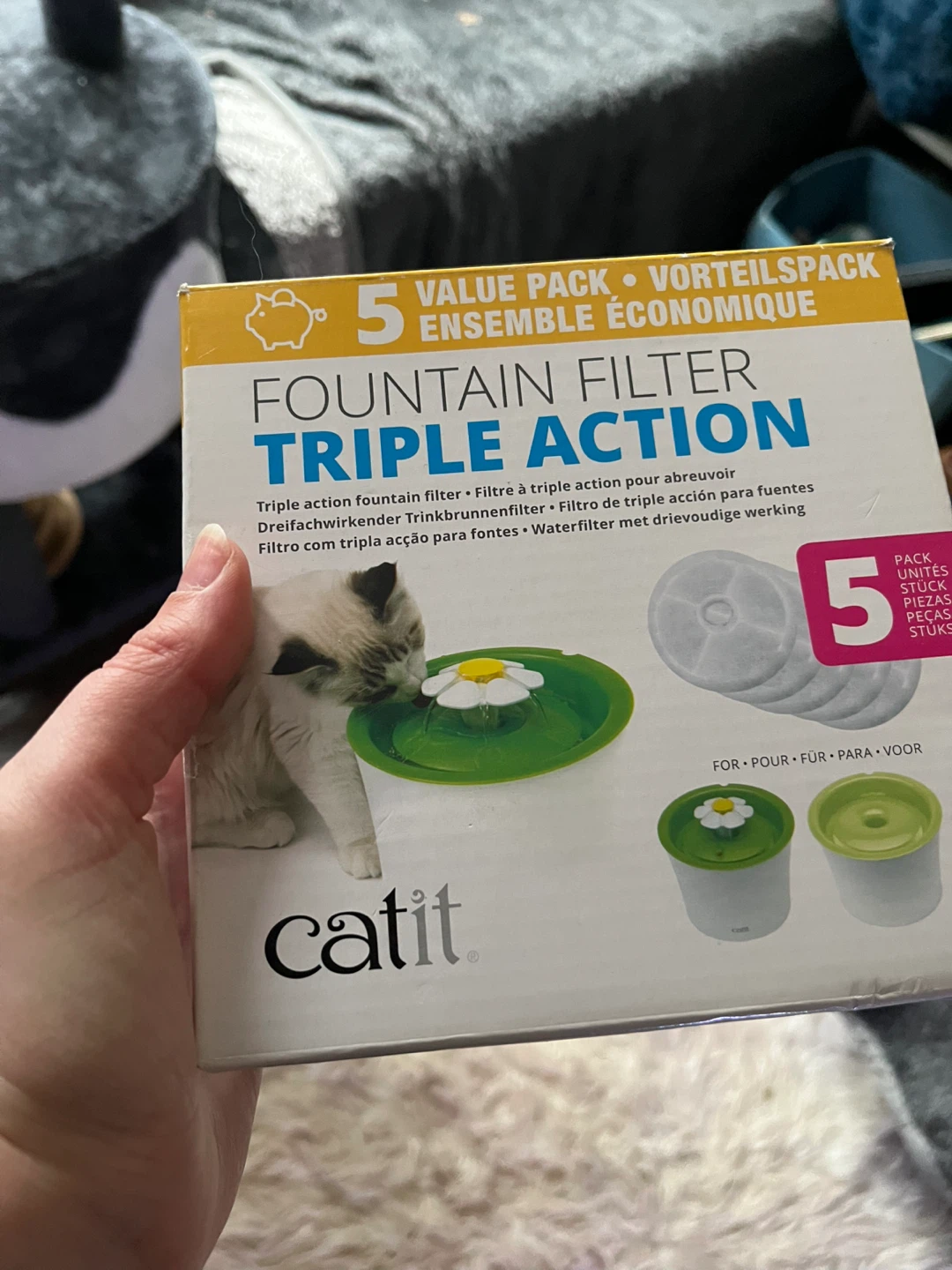 Catit Fountain (used) and two replacement filters (new) - photo 3