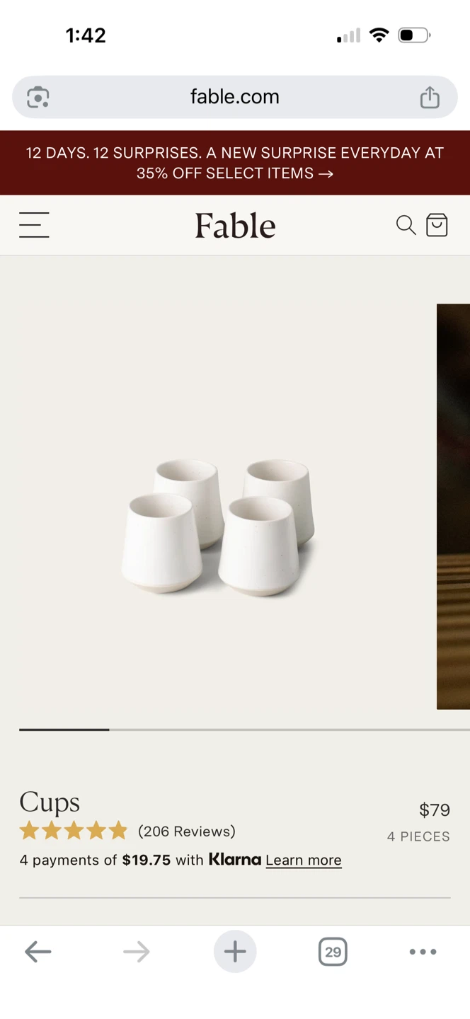 Brand New Fable “The Cup” Set (4) – A Perfect Gift Set - photo 4