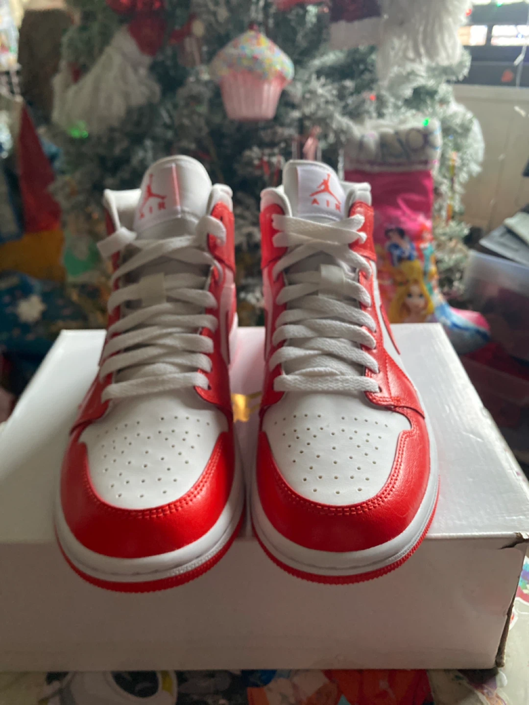 Air Jordan 1 Mid White/Habanero Red - Women's Size 7 - photo 3