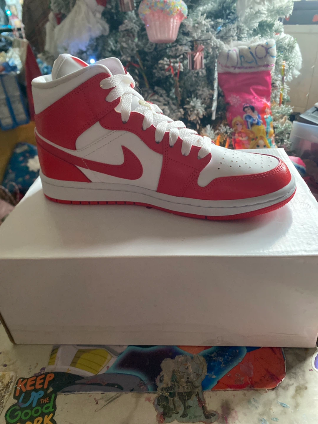 Air Jordan 1 Mid White/Habanero Red - Women's Size 7 - photo 4