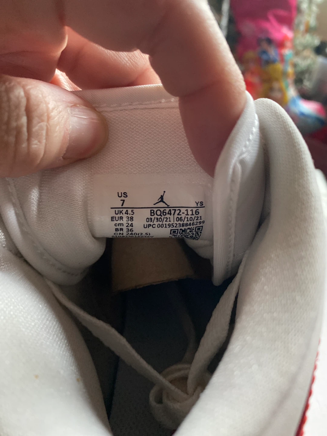 Air Jordan 1 Mid White/Habanero Red - Women's Size 7 - photo 2