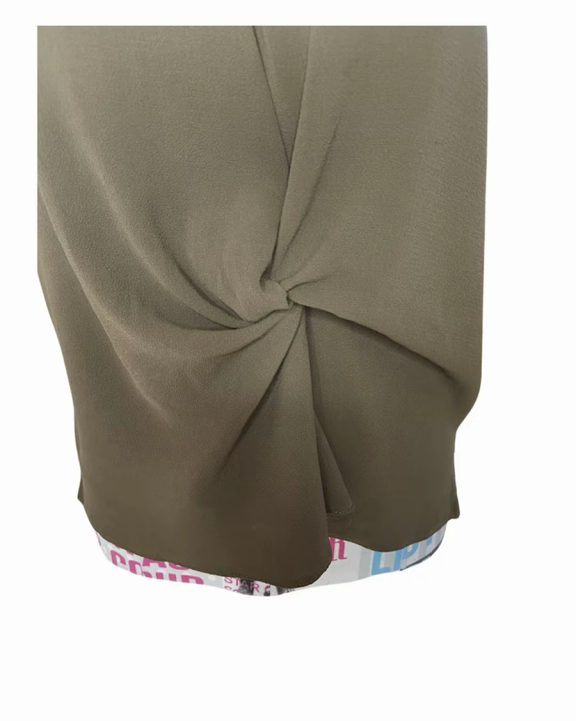 Olive Green Twist Top - photo 2