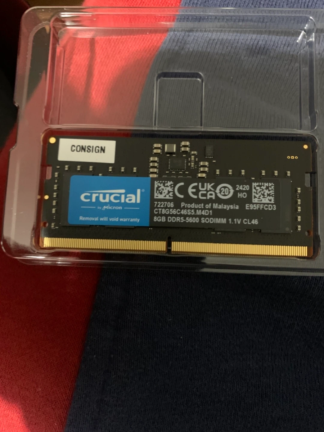 New Crucial 8GB DDR5-5600 SODIMM RAM - photo 3