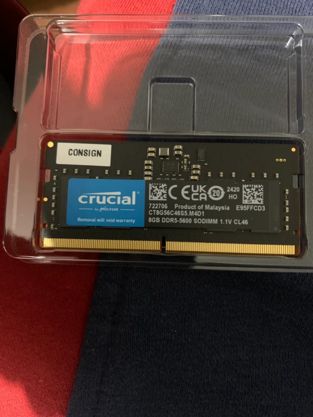 New Crucial 8GB DDR5-5600 SODIMM RAM - photo 2