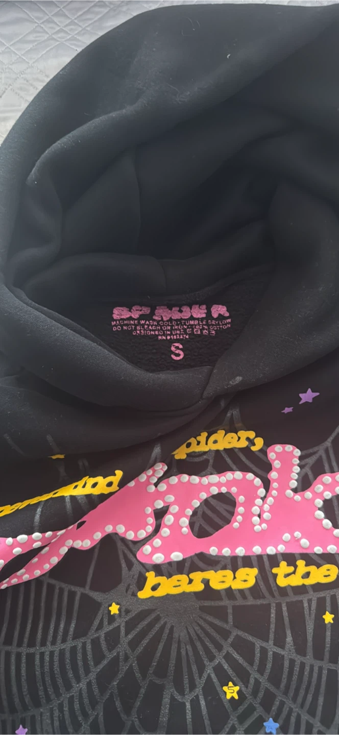 SP5DER Pink Hoodie - Size Small - photo 2