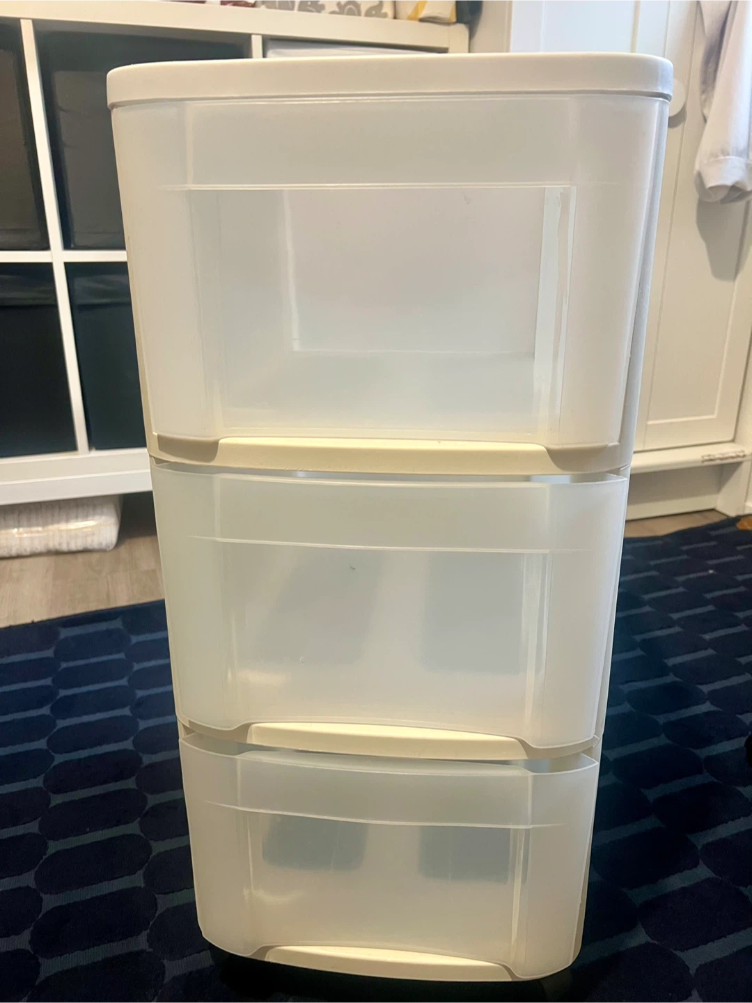 White 3-Drawer Rolling Storage Cart - photo 2