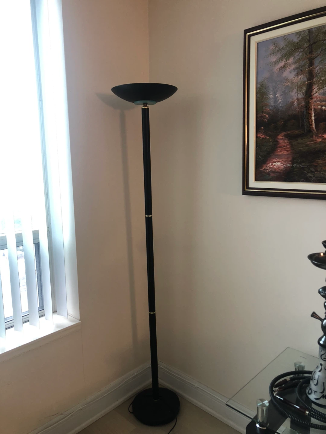 Black Torchiere Floor Lamp - photo 2