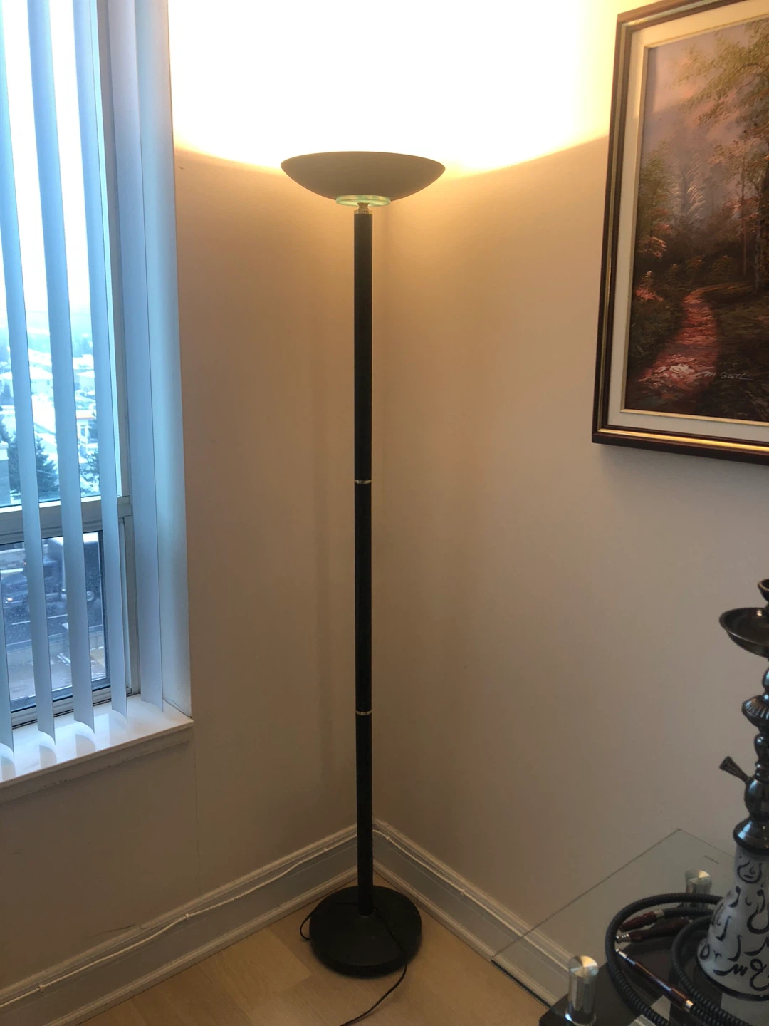 Black Torchiere Floor Lamp