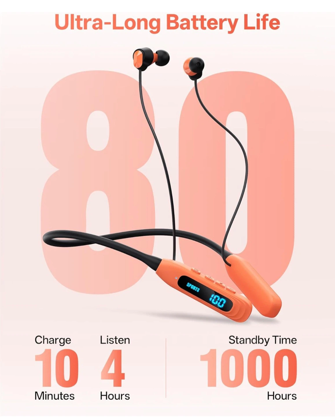 Orange Sports Bluetooth 5.49 Headphones - photo 2