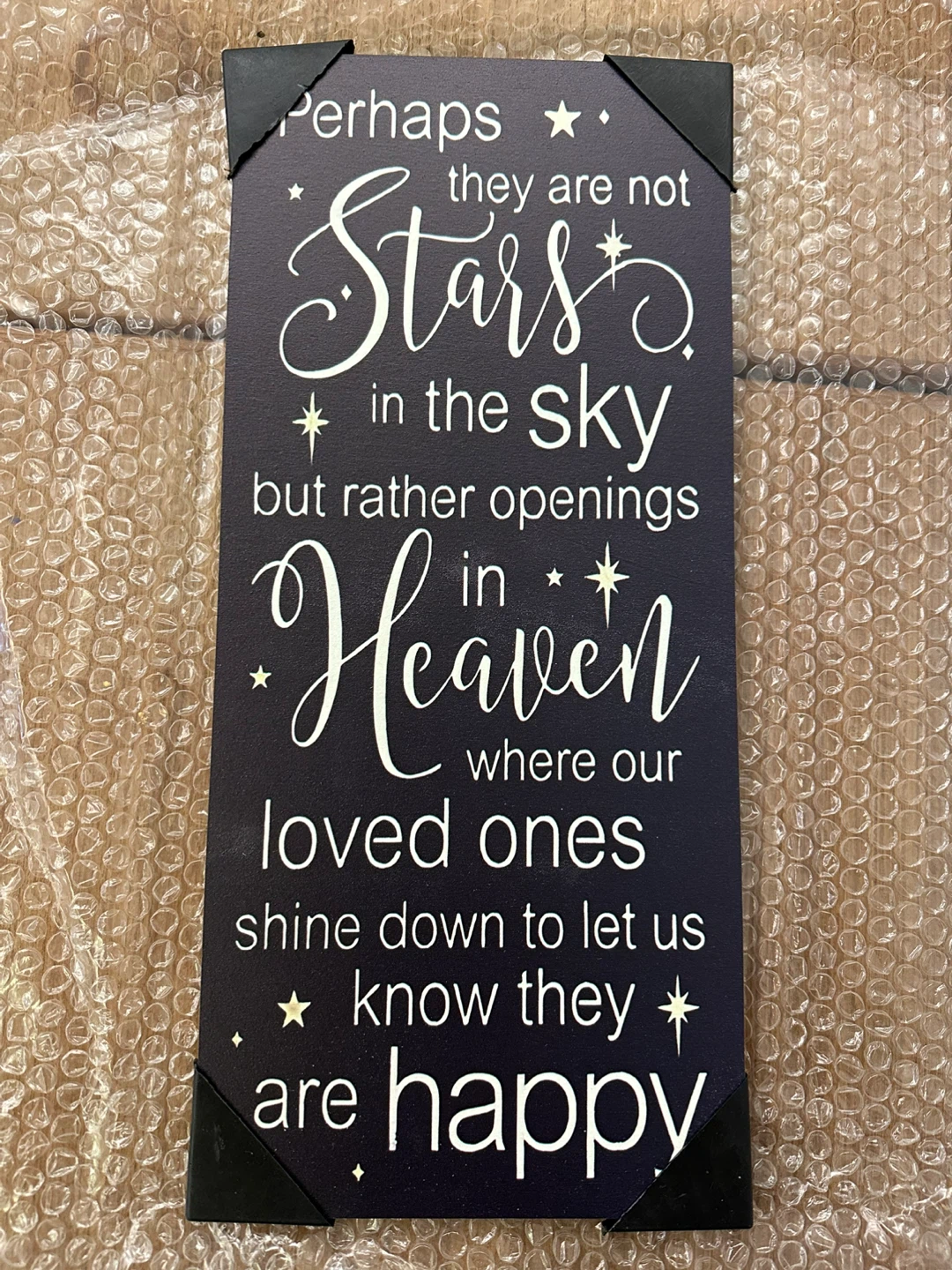 Inspirational wall art - Loved ones, Stars, heaven, grief