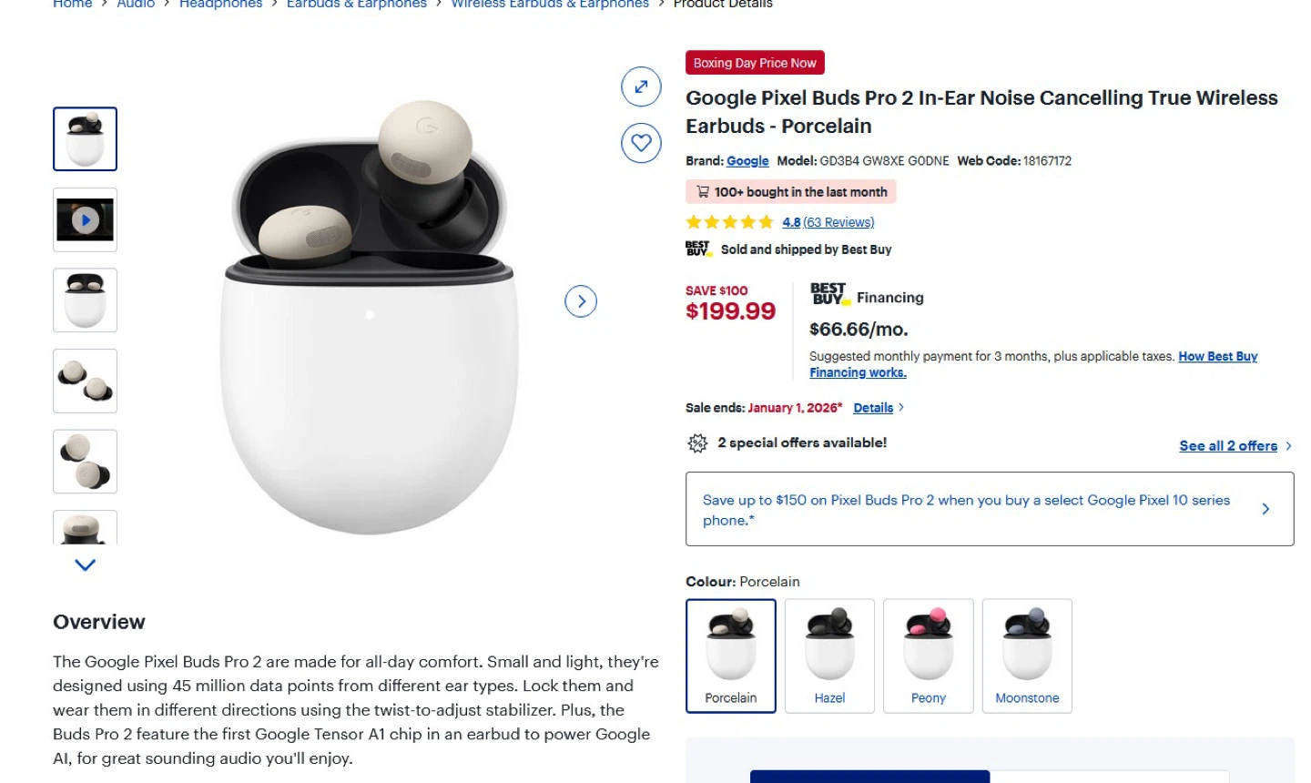 Google Pixel Buds Pro 2 - Porcelain - photo 3