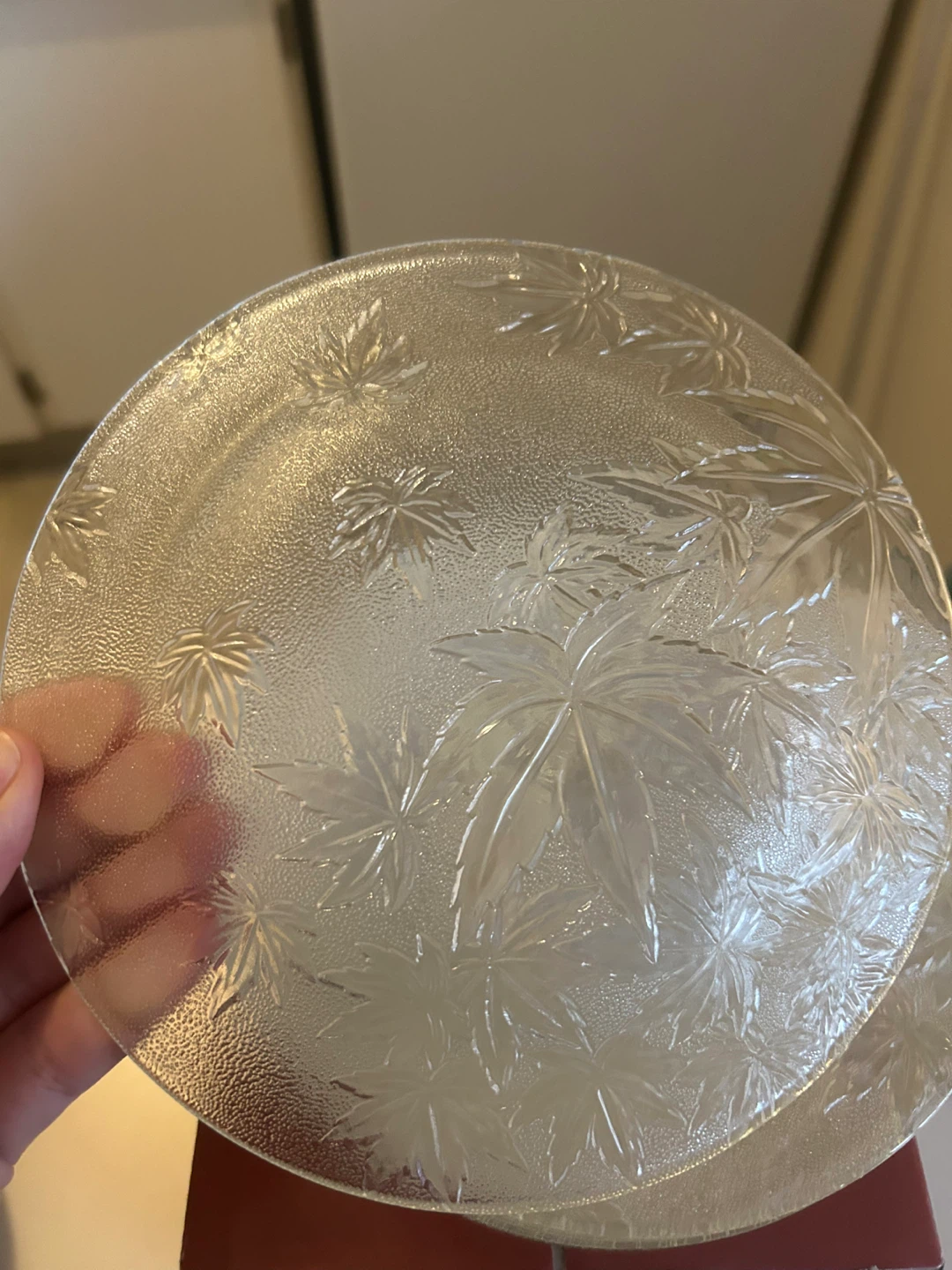 Glass Plate with Maple Leaf Design - photo 2