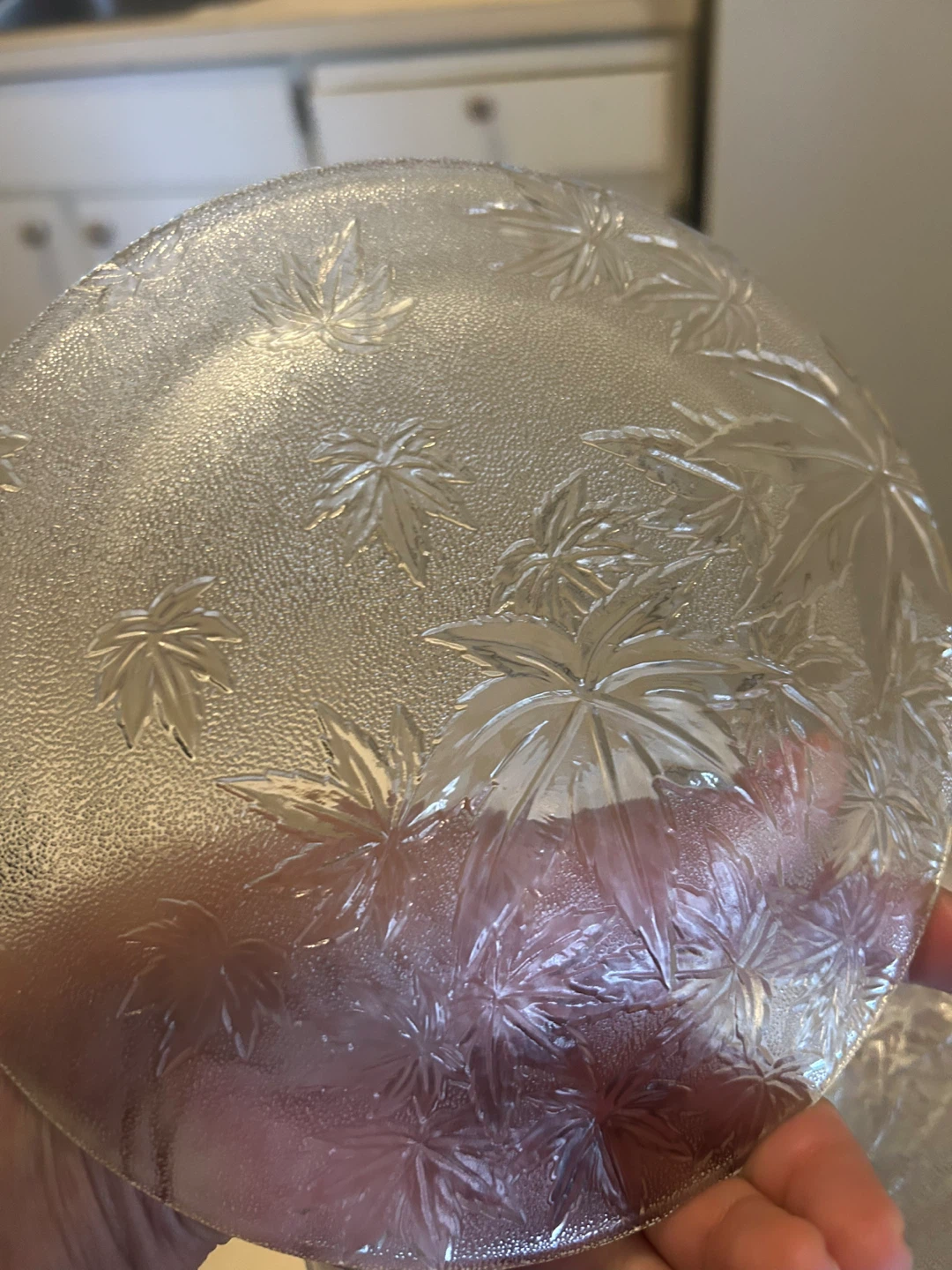 Glass Plate with Maple Leaf Design - photo 3