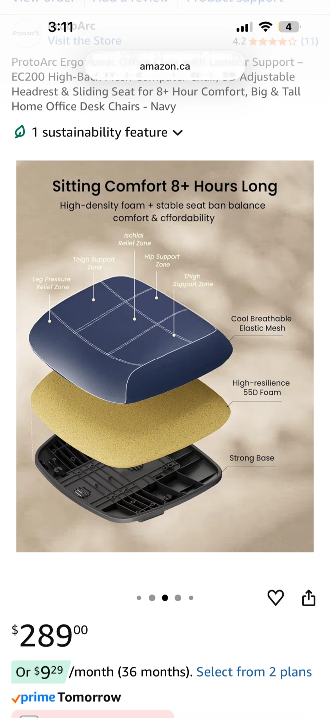 ProtoArc Ergonomic Office Chair EC200 - Navy - photo 3
