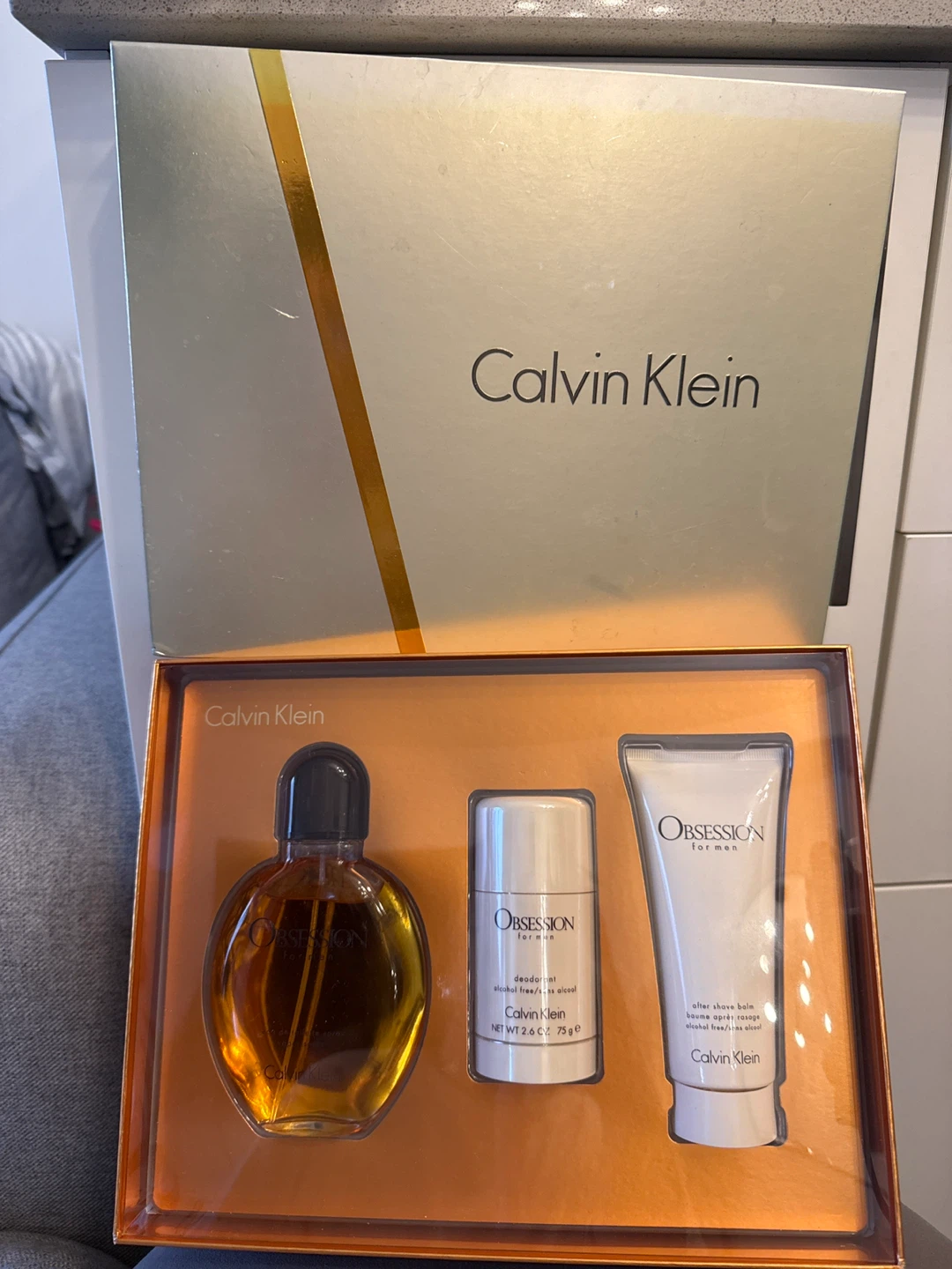 Calvin Klein Obsession cologne EDT for Men Gift Set, New