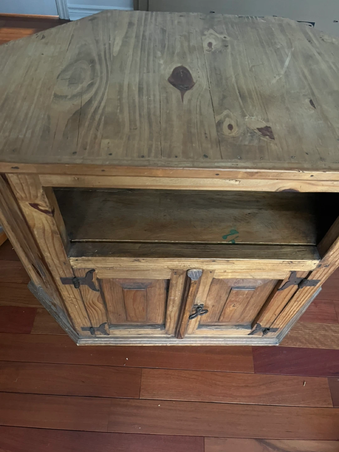 Wooden Corner TV Stand Cabinet - photo 3