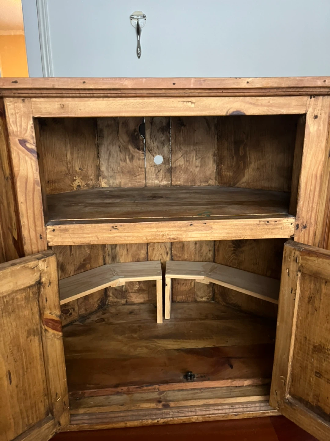 Wooden Corner TV Stand Cabinet - photo 2