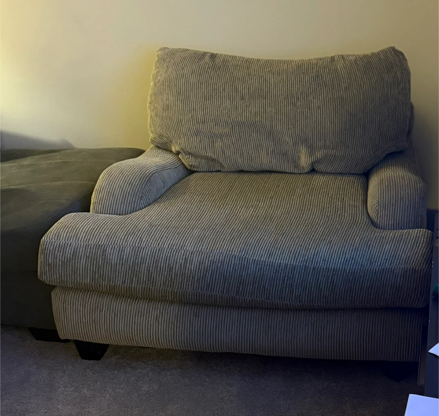 Comfortable Corduroy Armchair