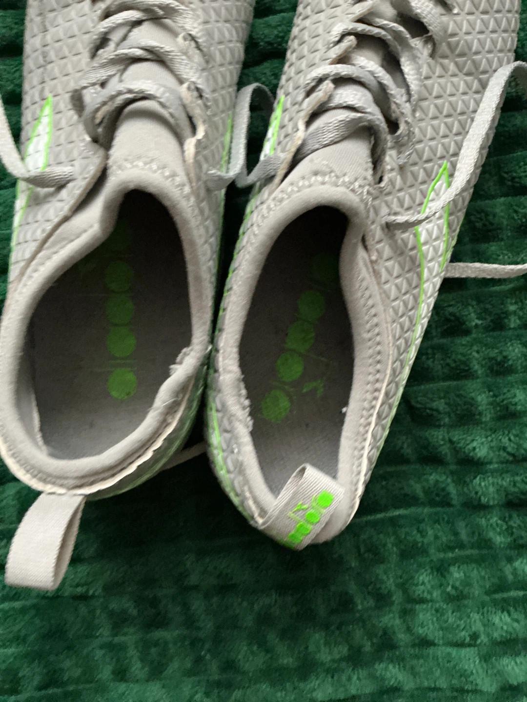 Diadora Soccer Cleats - Grey & Green - photo 4