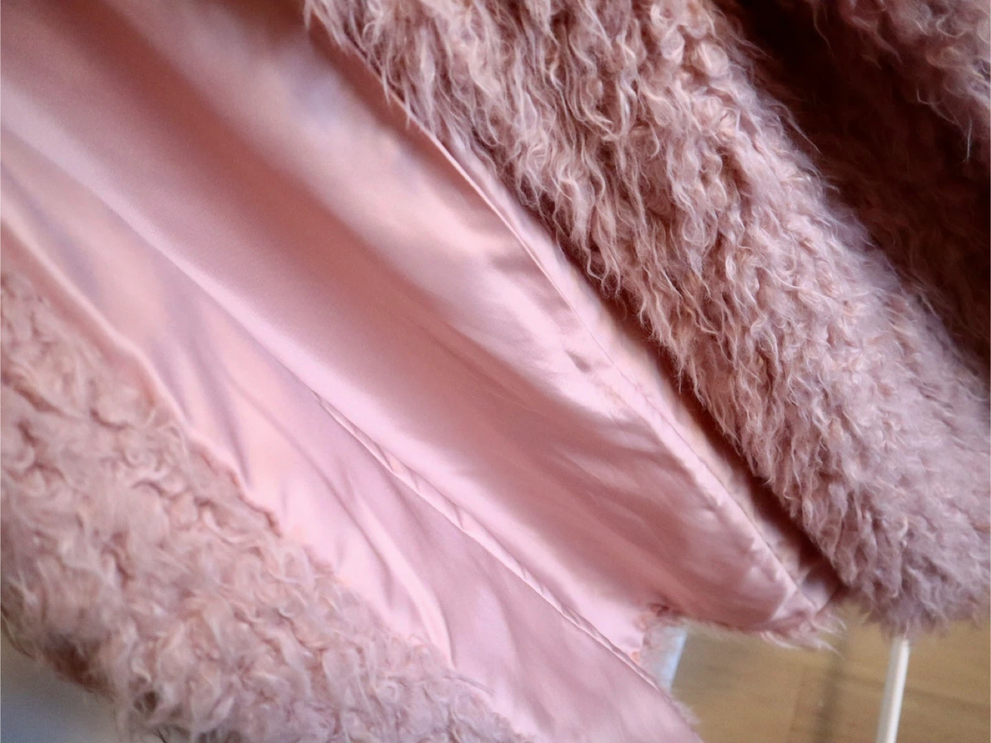 MOUSSY Smoky Pink Faux Fur Coat Size 2 - photo 3