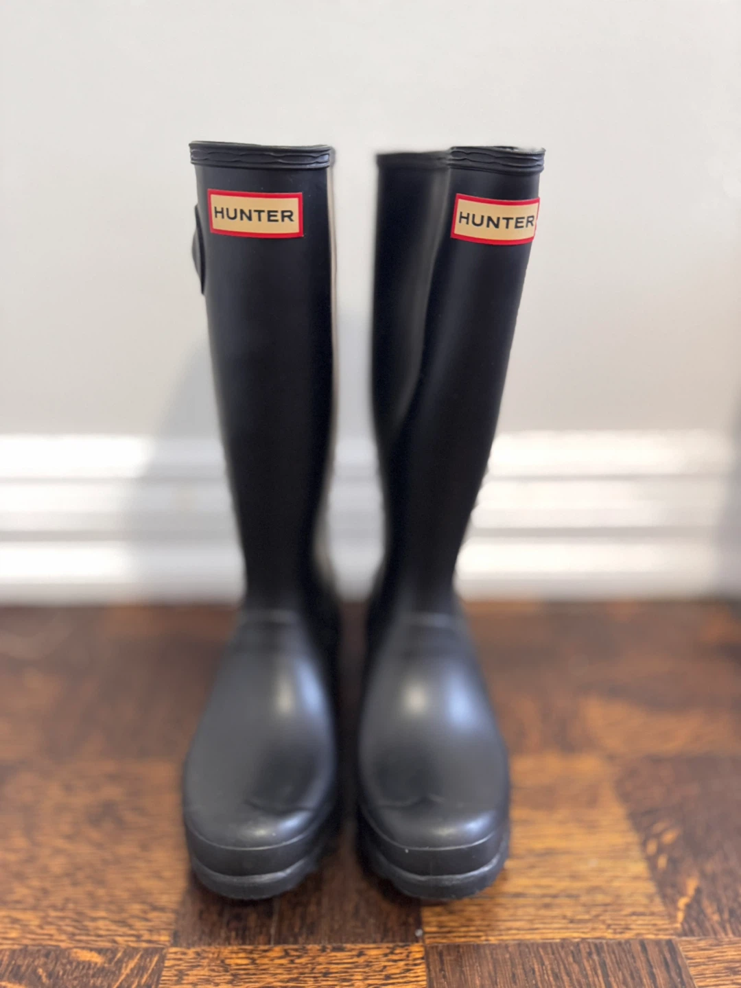 Hunter Original Kids Rain Boots - Black - Size 4B/5G