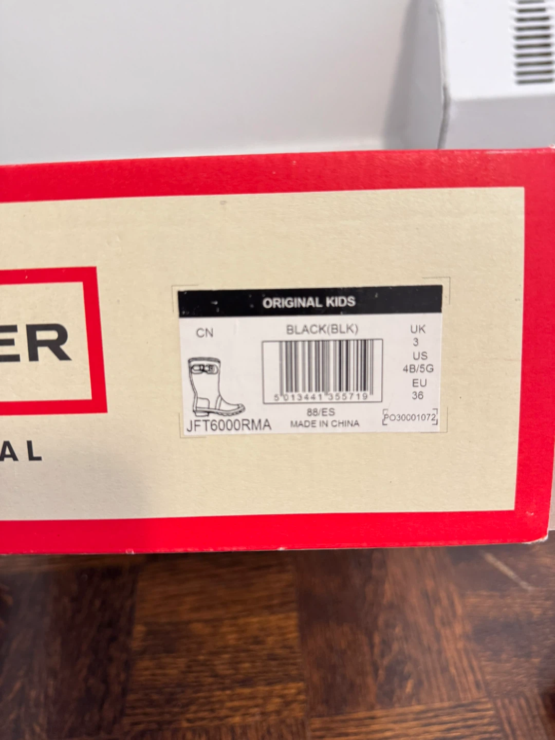 Hunter Original Kids Rain Boots - Black - Size 4B/5G - photo 3