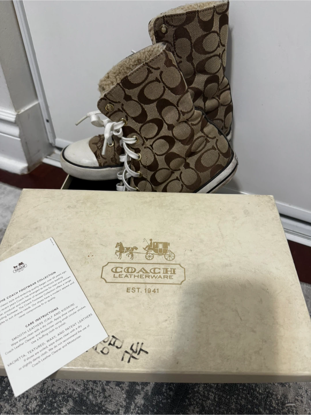 Coach Ellis High Top Sneakers Size 7 - photo 5