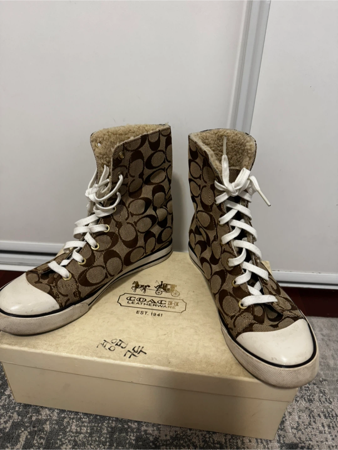 Coach Ellis High Top Sneakers Size 7 - photo 2