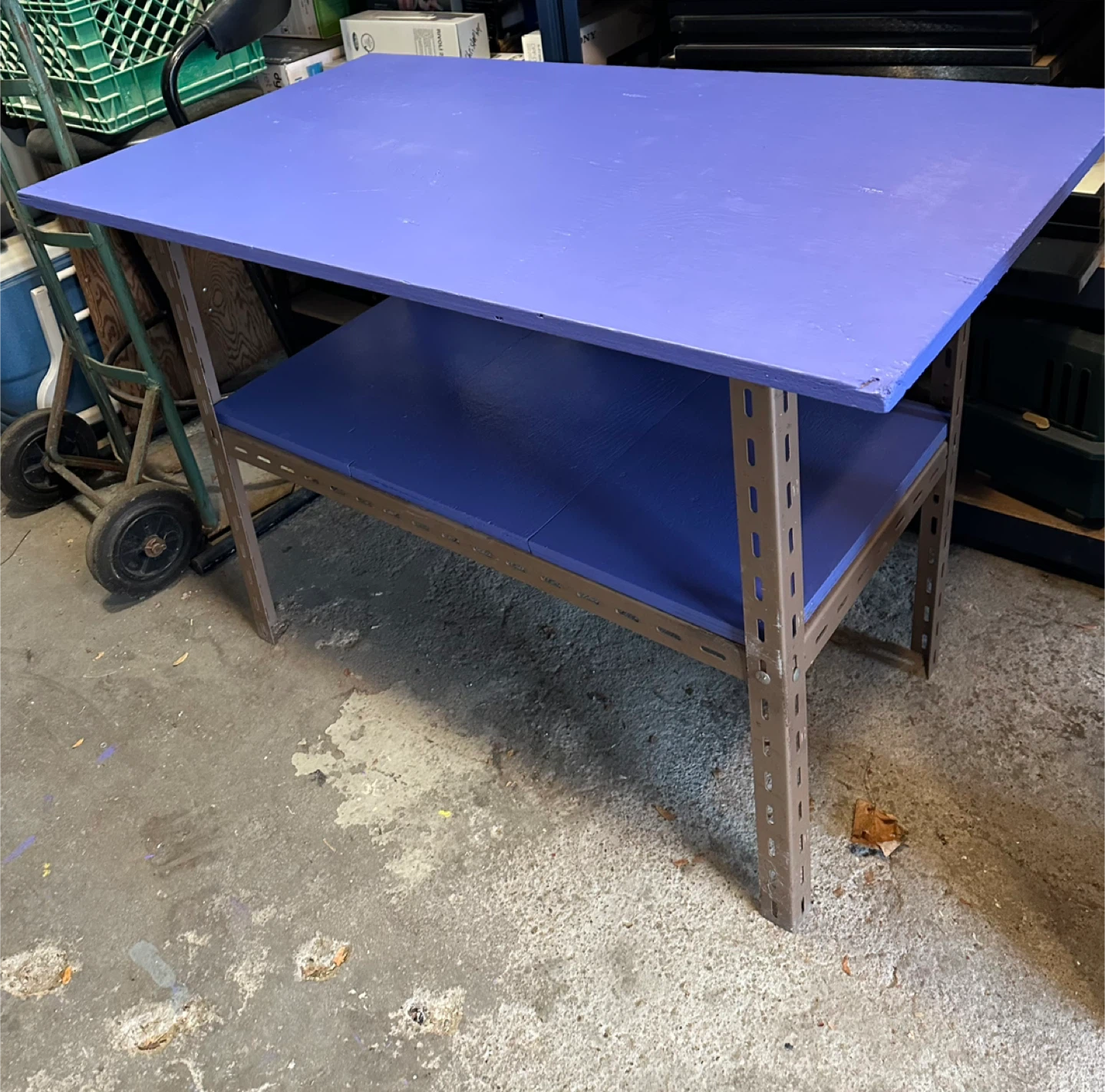 Work Bench/Table with Metal Legs 46” X 26” X H31”