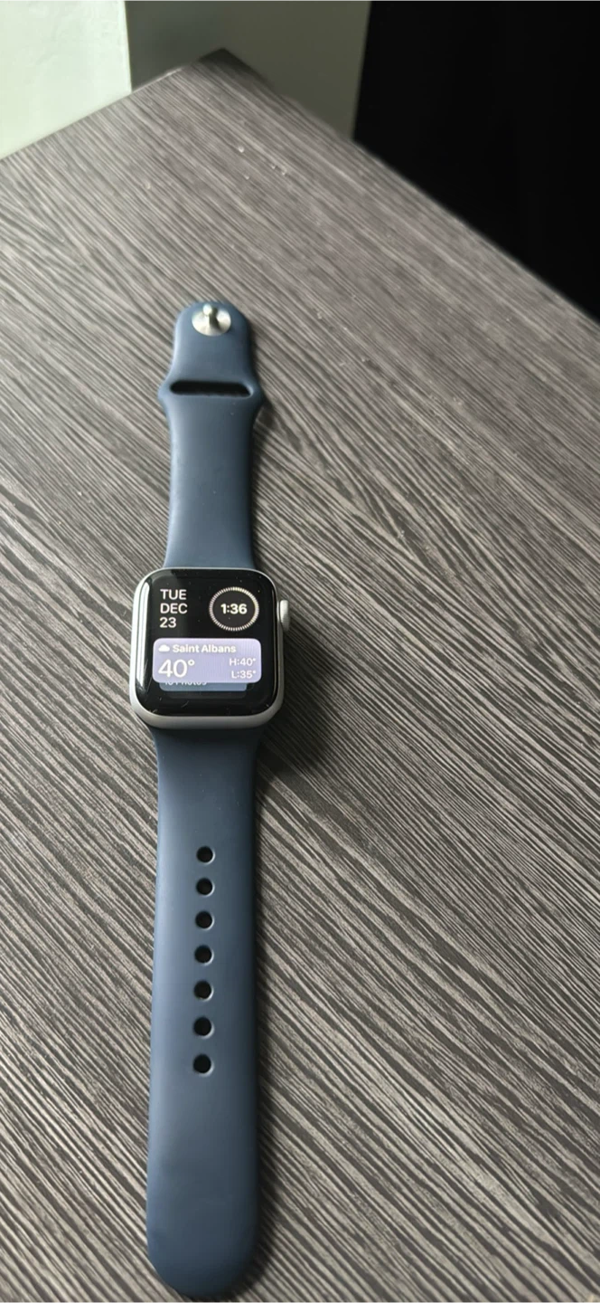 Apple Watch with Blue Band