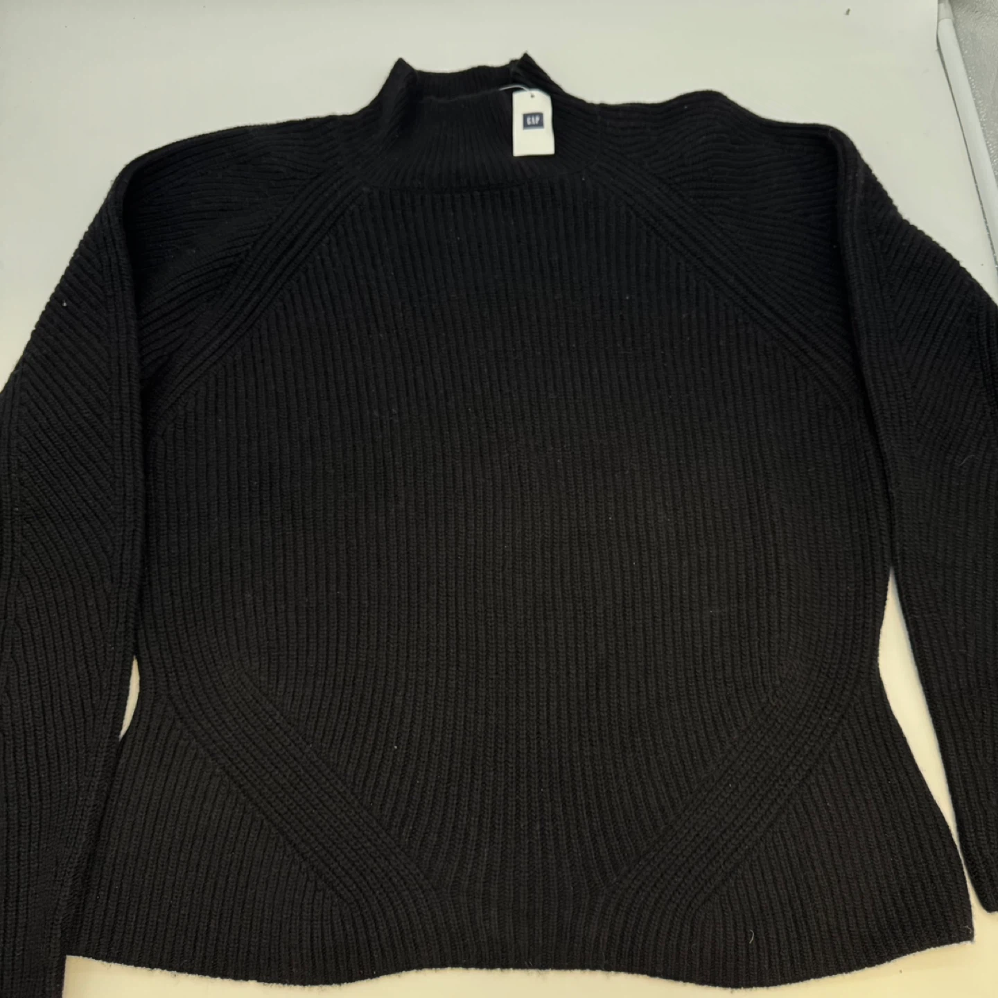GAP Women’s Black Ribbed Mock Neck Sweater Size XL NWT - photo 5