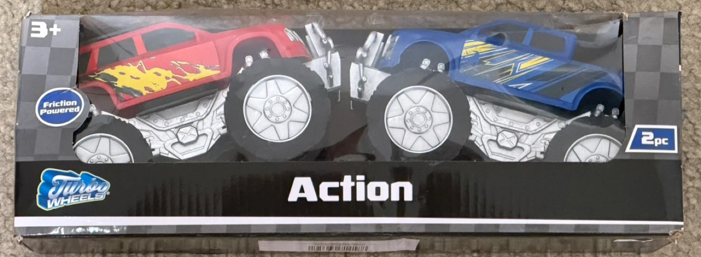 Turbo Wheels Action Monster Trucks - 2 Pack