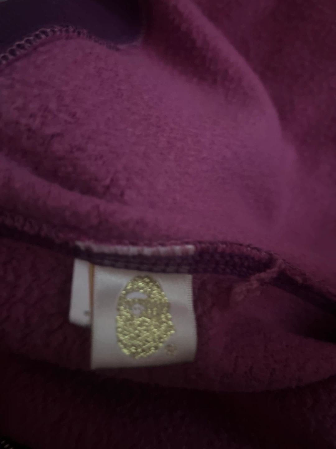 A Bathing Ape Purple Camo Shark Hoodie Size M - photo 4