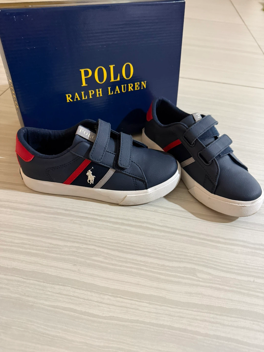 Polo Ralph Lauren Navy Sneakers with Box