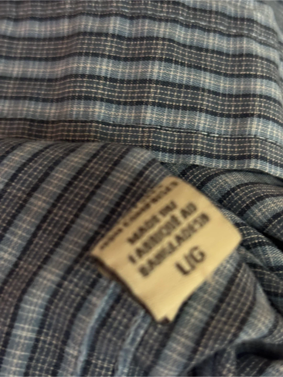 DENVER HAYES Blue Plaid Dress Shirt - Large - photo 3