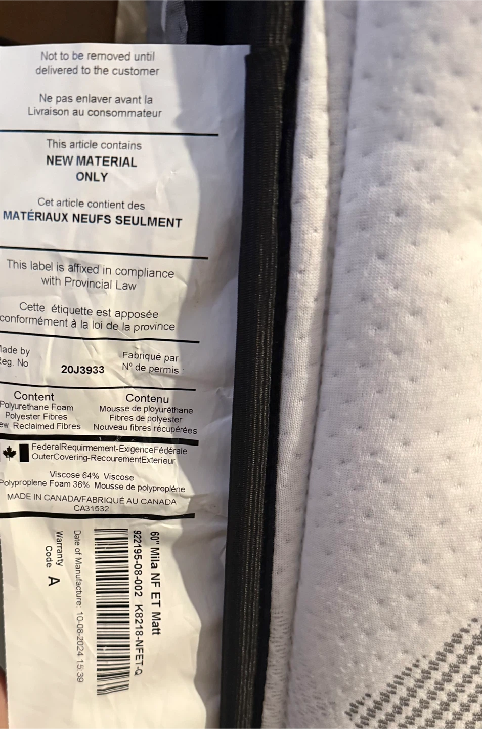 Kingsdown Mila Medium Queen Mattress - Like New! - photo 4