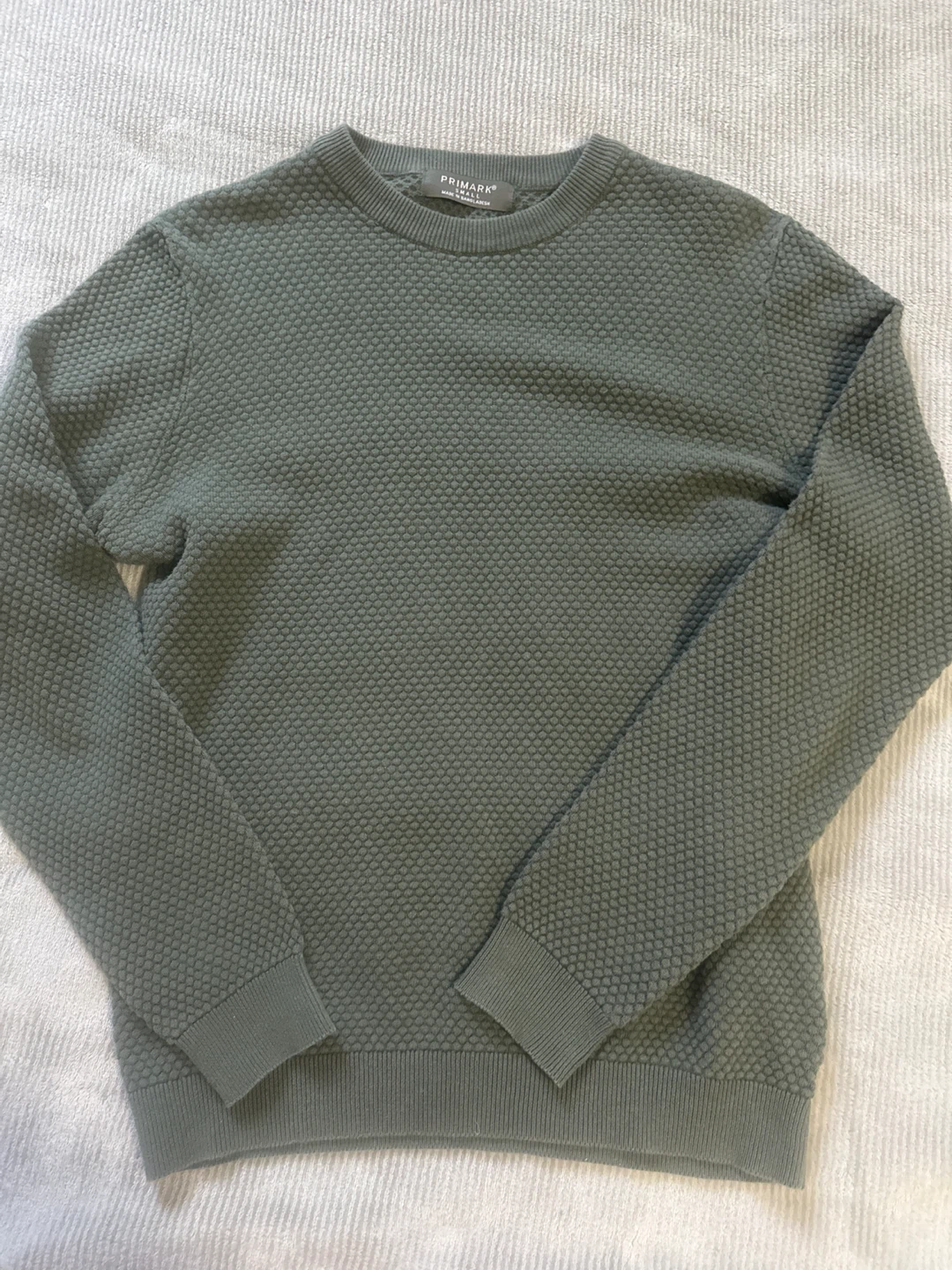 Primark Olive Green Textured Sweater - Small