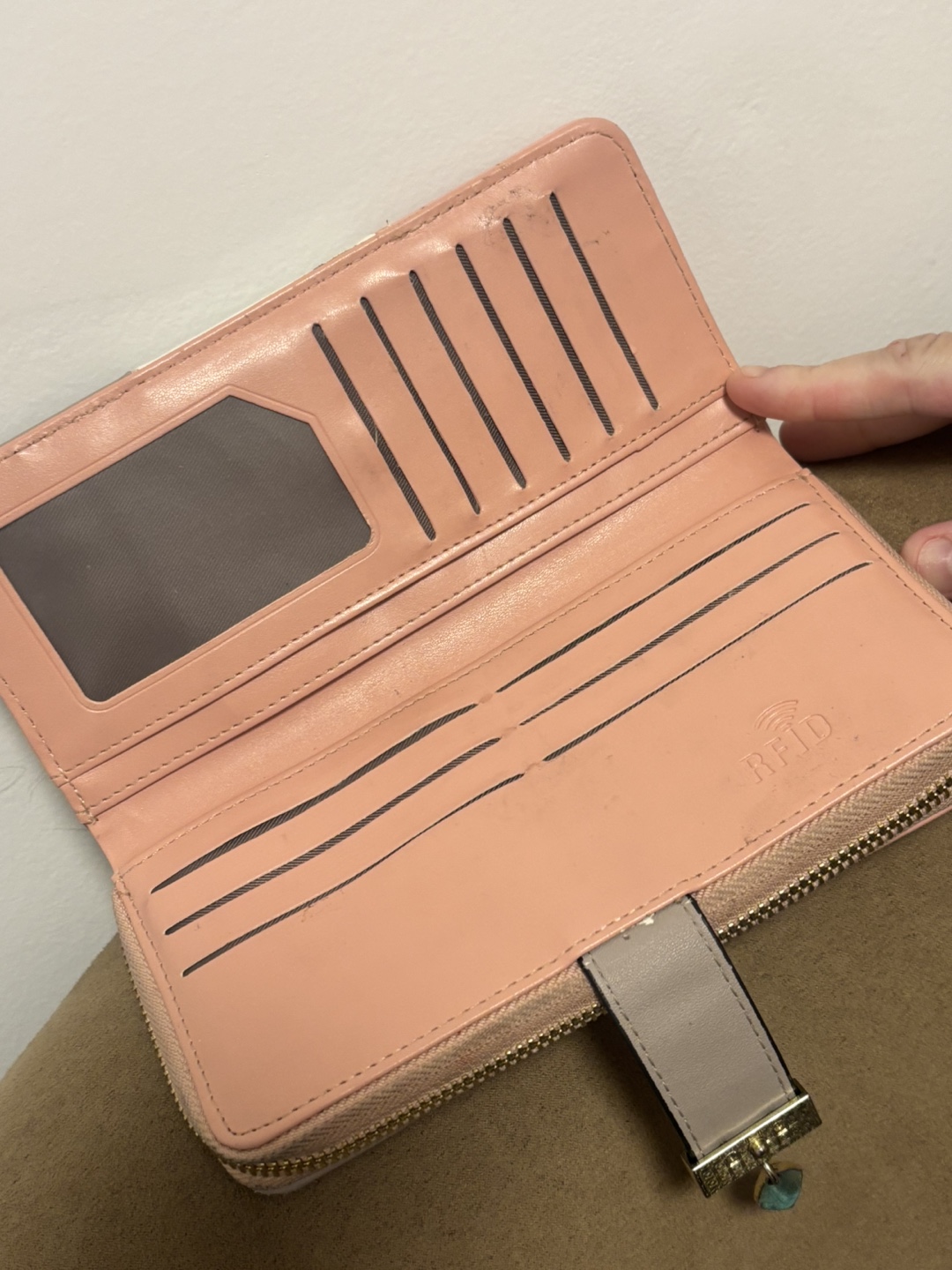 Colour Block Wallet - Pink, White, Grey - photo 2