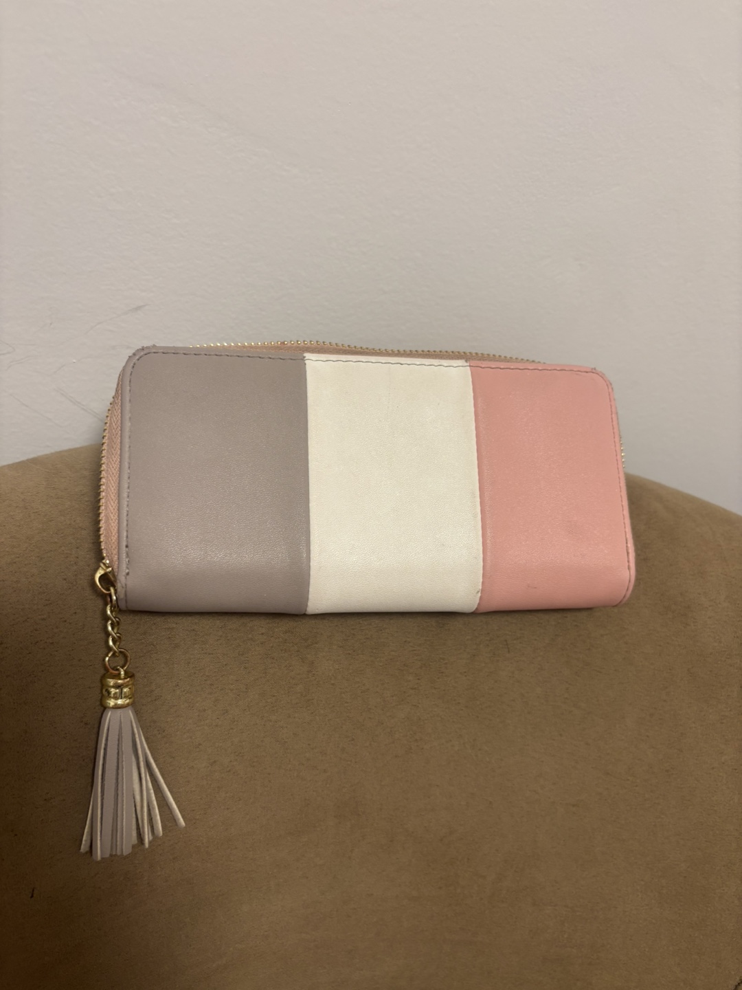 Colour Block Wallet - Pink, White, Grey - photo 5