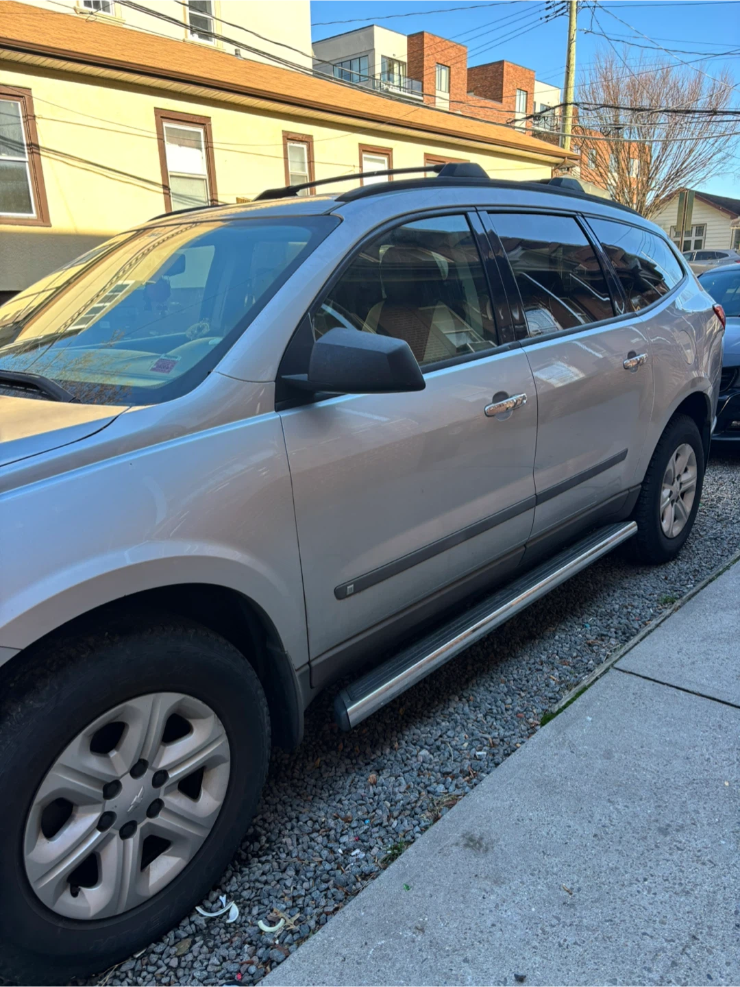 Silver Chevrolet Traverse SUV