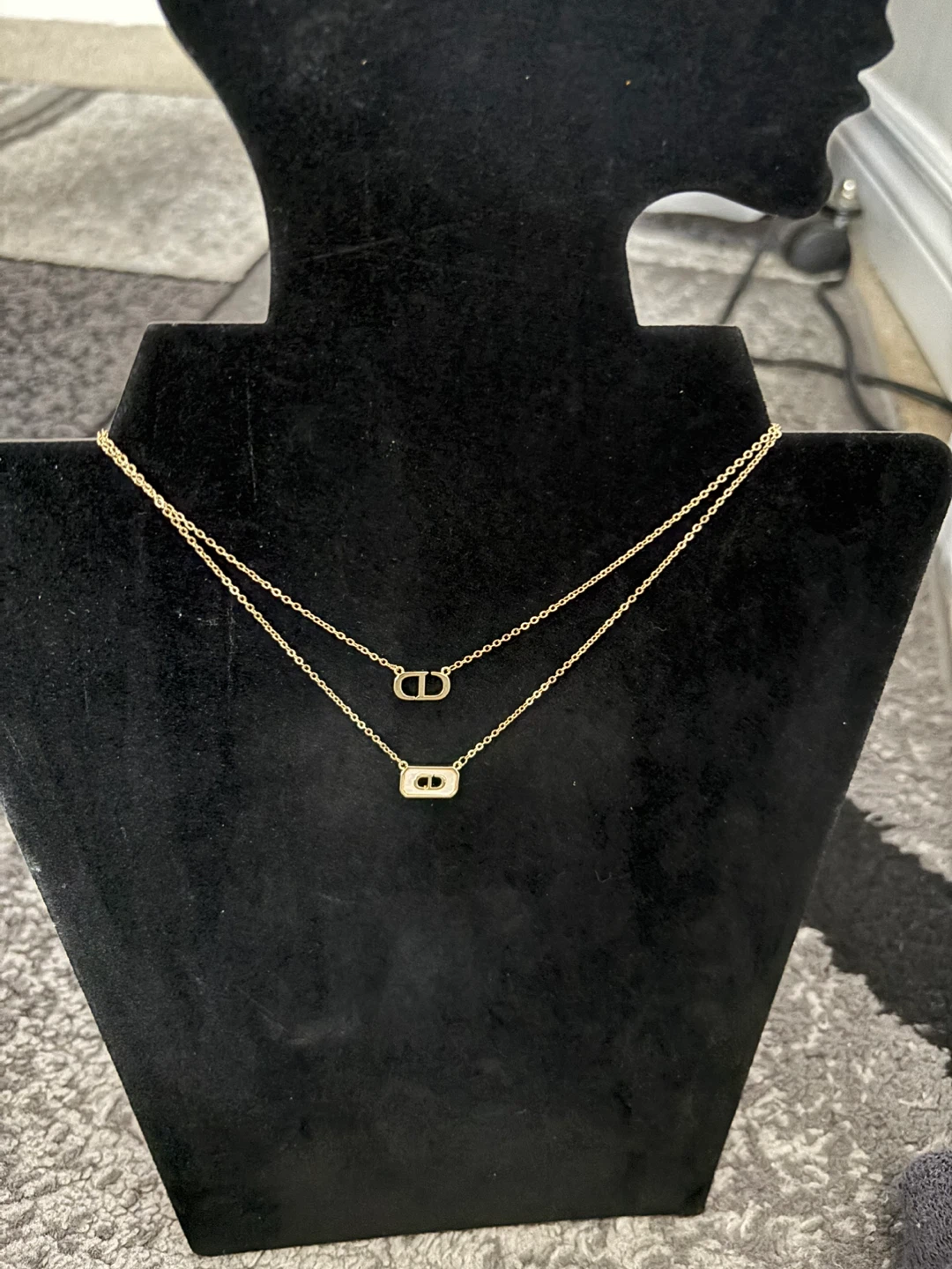 gold plated necklace Double Necklace