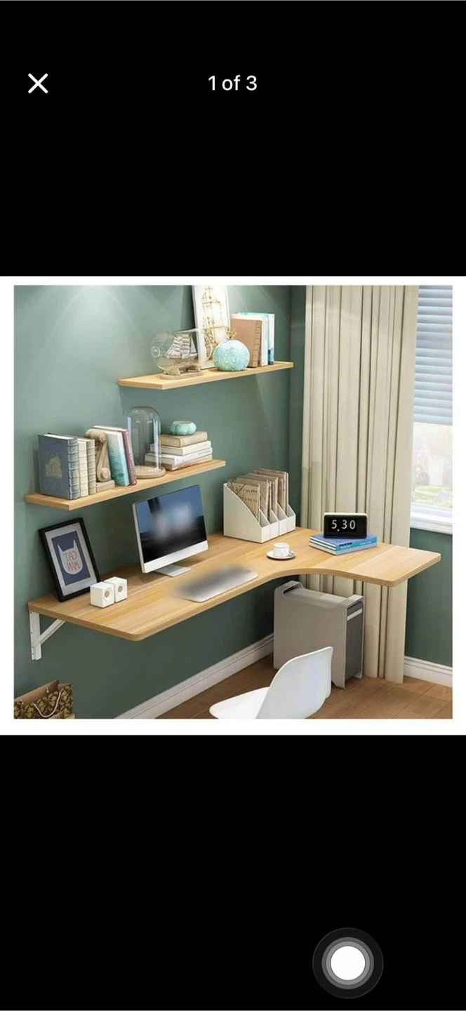 New In Box Folding Desk + Shelves